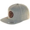 DGA Flat Bill Snapback Hat : Leather Patch