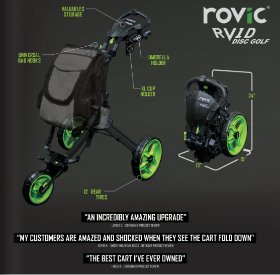 Rovic Disc Golf Cart Basketcase Disc Golf